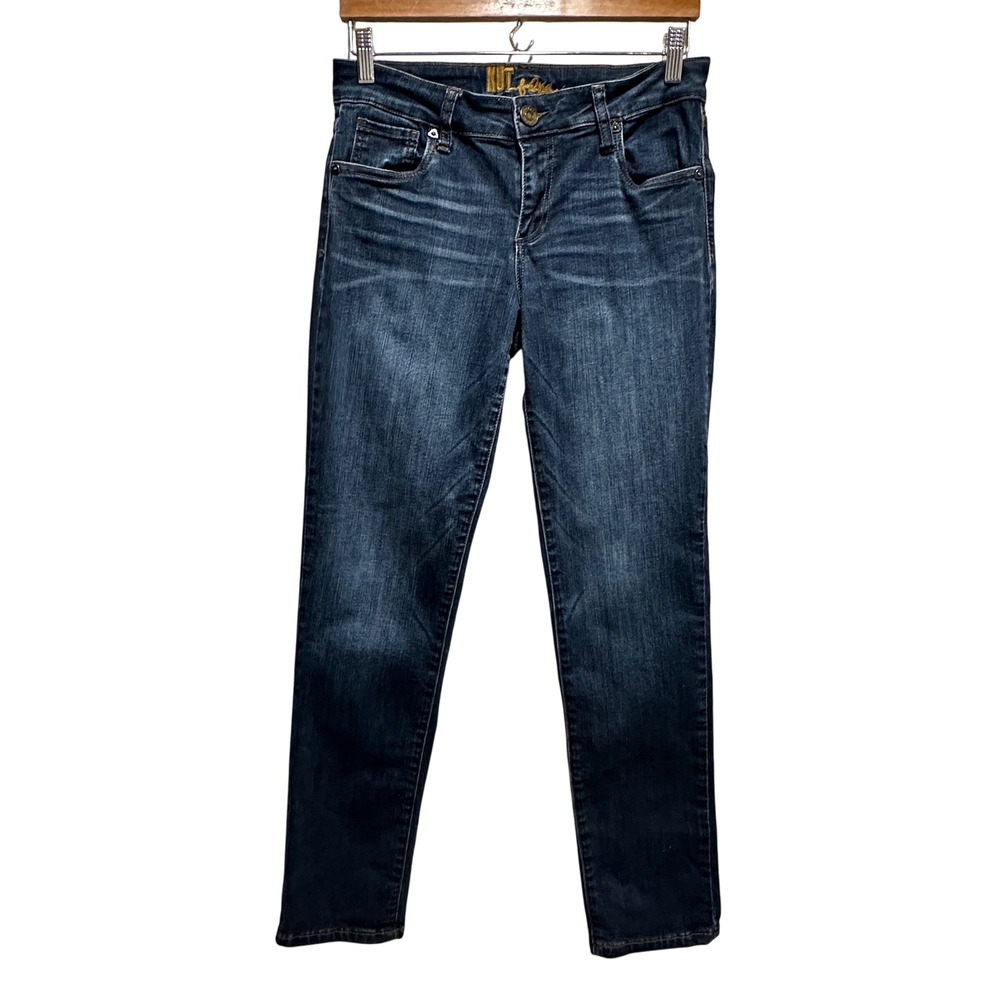 KUT From The Kloth Tapered Jeans Womens 6 Dark Wash Stretch Denim Casual